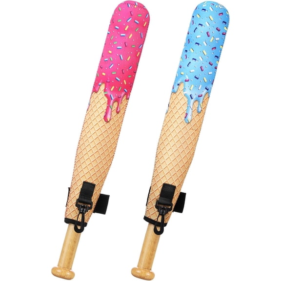 Ice Cream Baseball Bat Sleeves Softball Bat Warmers Cover with Hook Lightweight Sleeve Protector
