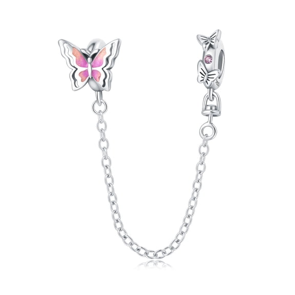 Silver Plated Butterfly Charm Bead for Bracelet Making