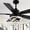 Black, variant on 52" Silver Modern Ceiling Fan with Dimmable LED Light and Remote, 6-Speed DIY Shape Reversible DC Motor
