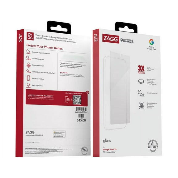 Zagg Invisible Shield Glass Biometric Screen Protector - Google Pixel 7a