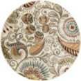 thumbnail image 3 of Capri Transitional 5' Round Ivory and Beige Polypropylene Indoor Area Rug, 3 of 8