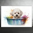 thumbnail image 2 of Bichon Frise Dog Canvas Bathroom Décor - Unique Bath Wall Decor - Modern Canvas Bathroom Wall Art - Room Decor - Bathroom Decorations - Restroom Sign - Wall decor living room, 2 of 4