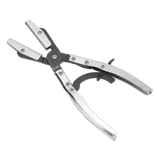 Ratcheting Hose Pinch Off Plier, Line Pinch Off Plier Serrated Teeth Clamp For Radiator Brake System 10in / 25.4cm
