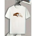 thumbnail image 1 of Men's Casual Crew Neck T-Shirt with Unique Letter Print - Breathable Polyester, Machine Washable - Perfect for Summer & Casual Attire, 1 of 5