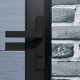 thumbnail image 5 of Mondaria Wood Plastic Privacy Fence Gate 6ft(H) x 3ft(W), Metal Frame with Knob Kits, Durable Composite Outdoor Gate,Gray, 5 of 9
