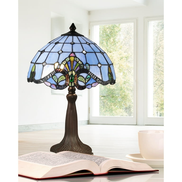 Dale Tiffany Blue Baroque Table Lamp - Walmart.com