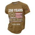 thumbnail image 2 of Men's USA 250 Years Patriotic T-Shirt American Flag Graphic Casual Tee USA 250th Anniversary Shirt, 2 of 5