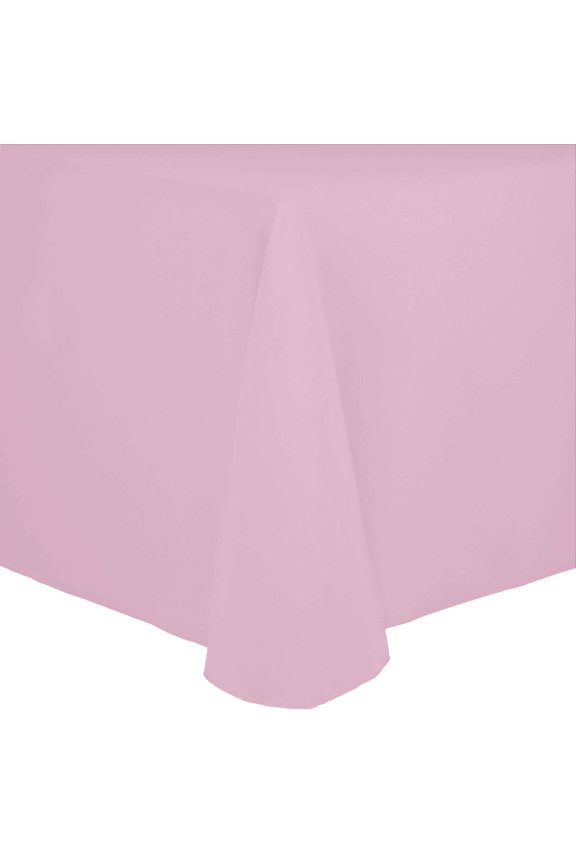 (2 Pack) Cotton-feel 72 x 120-Inch Oval Tablecloth - for Home Dining Tables, Dusty Rose Light Pink