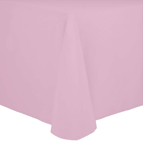 Ultimate Textile (5 Pack) Cotton-feel 120 x 120-Inch Square Tablecloth - for Wedding and Banquet, Hotel or Home Fine Dining use, Dusty Rose Light Pink