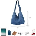 thumbnail image 7 of CoCopeaunts Denim Shoulder Purse for Women Hobo Large Tote Handbag Casual Retro Jean Shoulder Purse for Work Daily Use, 7 of 7