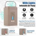 thumbnail image 4 of Electric Air Pump 1200mAh Inflator with 5 Nozzles and LED Light for Vacuum Storage Bags, 4 of 11