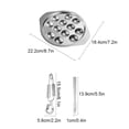 thumbnail image 3 of Baohd Assiette à Escargots Résistante à la Chaleur en Acier Inoxydable Premium Grand Application Facile à Nettoyer Ensemble de 3 Pcs, 3 of 6