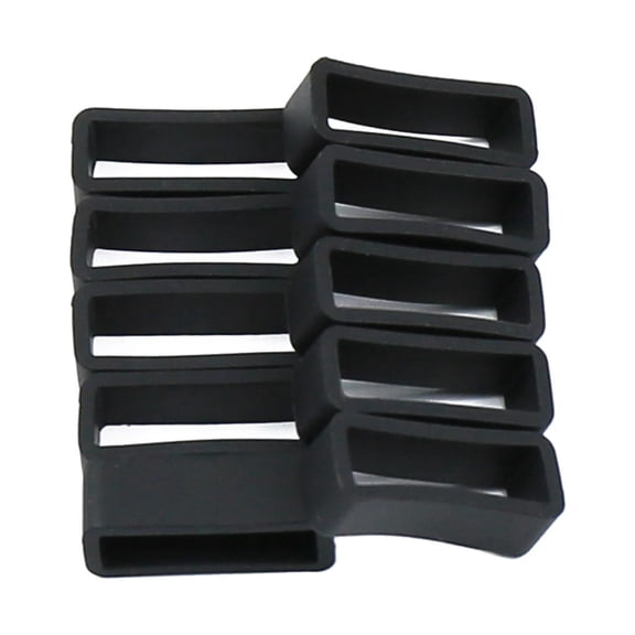 Rubber Replacement Watch Band Strap Loops Silicone Watch Strap Keeper Retainer Holder Loop 22MM Black