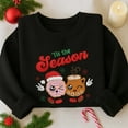 thumbnail image 2 of Tis The Season Embroidered Sweatshirt, Christmas Cookie An Tea Embroidered Shirt, Christmas Gift, Winter Gift, 2 of 5