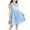 Light Blue, variant on Girls Casual Sleeveless Shirt Dress with Ruffle Cap Sleeves Elastic Waist A Line Skirt for Daily Wear School Activities Outdoor Trips and Family Outings for Kids Aged 4 to 12 Years Old