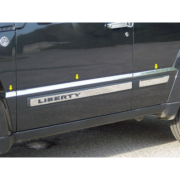 Stainless Rocker Panel Trim 6Pc Fits 2008-2012 Jeep Liberty TH48070 QAA