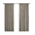 thumbnail image 2 of Madison Park Anaheim Plaid Rod Pocket and Back Tab Curtain Panel with Fleece Lining in Brown, 50"x95", 2 of 5