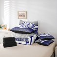 thumbnail image 6 of jejeloiu Cheerleader 7-Piece Bedding Comforter Set,Blue Sequin Print King Bedding Sets,Girls Gymnastic Sports Bed Sheets For Kids,Microfiber Bedroom Decor Reversible, 6 of 8