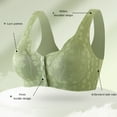 thumbnail image 2 of kamemir Sports Bras for Women Front Closure Bras Plus Size Front Closure Full Coverage No Underwire(Green,L), 2 of 6