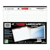 WIDE LANDSCAPE STIFF PAD WHITE COLLEGE RULED WITH MARGIN PERF