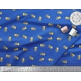 thumbnail image 2 of Soimoi Blue Cotton Duck Fabric OMG Text Print Fabric by the Yard 42 Inch Wide, 2 of 3