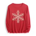 thumbnail image 2 of Mgmyaa Womens Christmas Print Long Sleeve Shirt Round Neck Graphic Tees Casual T-Shirts, 2 of 7