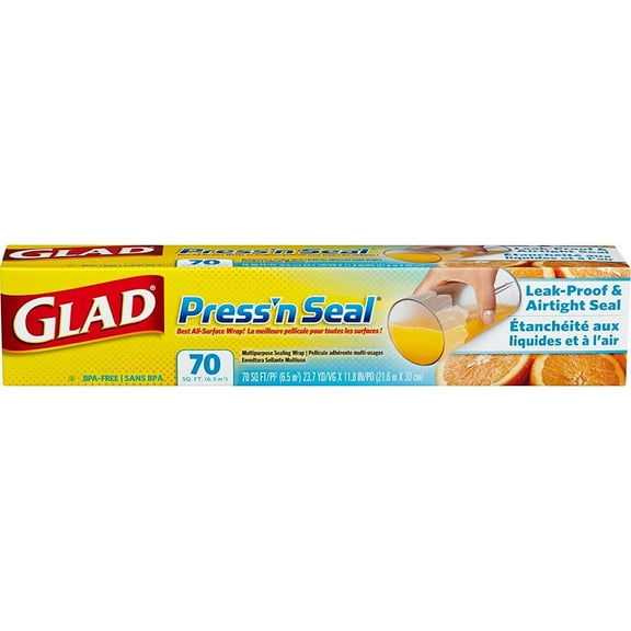 Glad Press'N Seal Food Wrap 70Sq.Ft 4-Pack