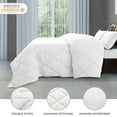 thumbnail image 3 of Lux Decor All-Season Comforter Sets Queen 3 PC, Reversible Bedding Set with Diamond Quilted Design Comforter and 2 Pillow Shams, Lightweight & Cozy Set de Cama White, 3 of 9