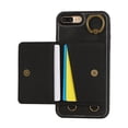 thumbnail image 5 of Allytechgroup Stylish iPhone 8 Plus/ 7 Plus Wallet Case, Secure Case for Apple iPhone 8 Plus/ 7 Plus, Multi-functional Durable, Ring Holder Hand Wrist Stand Shockproof Case for Women Men, Black, 5 of 7