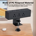 thumbnail image 4 of husxh Desktop Edge Power Outlets with USB Ports Removable Desktop Mount Multi-Outlets 8/6 AC Outlet and 6.6ft Power Cord Fit 1.6in Tabletop Edge, 4 of 9