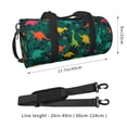thumbnail image 2 of Balery Colorful Dinosaurs Bolsa de Gimnasio para Mujeres y Hombres, Bolsa de Viaje Impermeable, Bolsa de Fin de Semana con Compartimento para Zapatos y Bolsillo Húmedo, 2 of 6