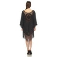 thumbnail image 4 of White Mark Women's Sheer Crochet Fringe Cover-Up, 4 of 5
