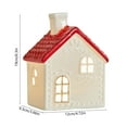 thumbnail image 3 of Christmas Village House Red Roof LED Lighted Village Set Mini Christmas Tree Ceramic House Winter Accessories Ornament for Xmas Desktop Decor, 3 of 6