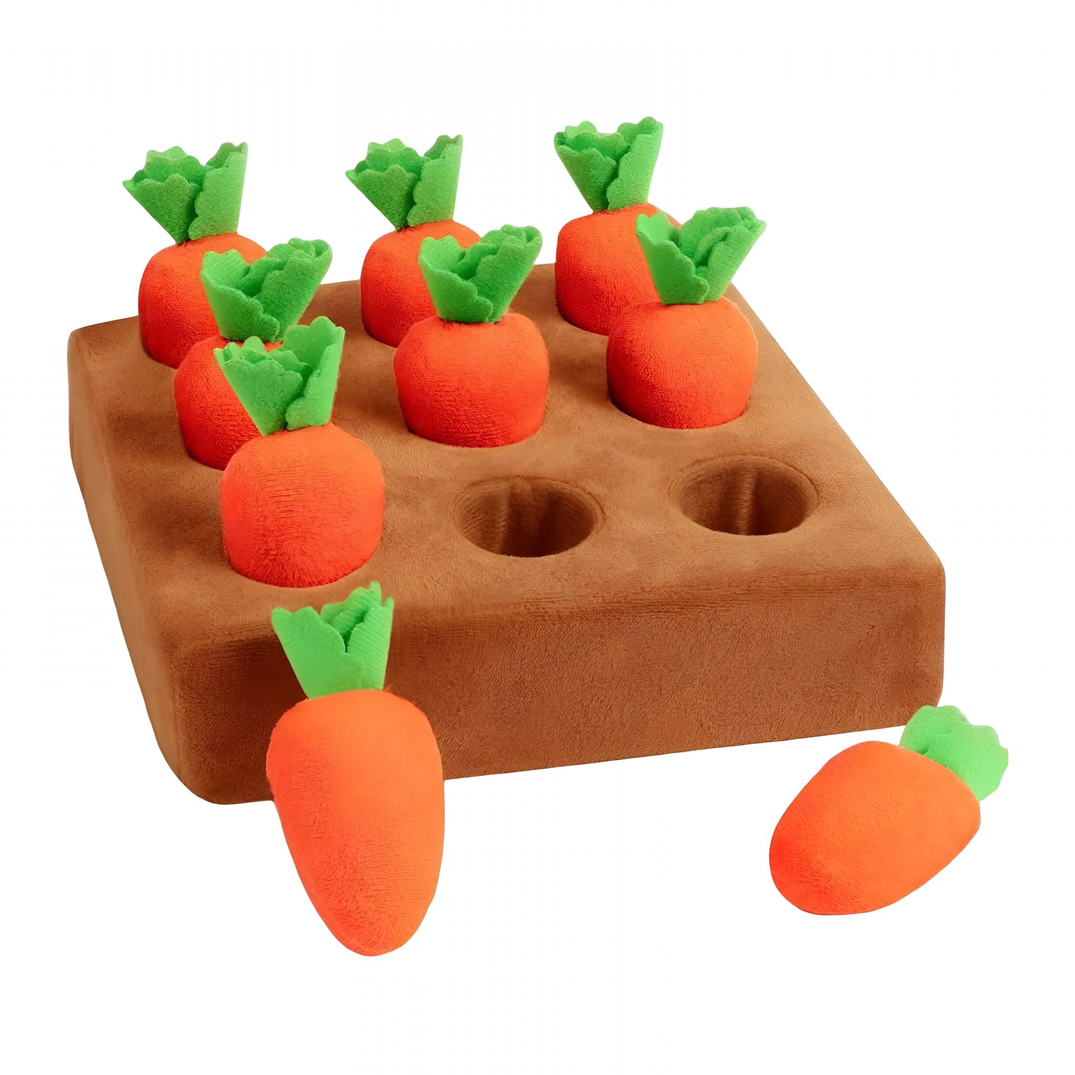 BESTSKY 2026 New Dog Enrichment Puzzle,Carrot Dog Toys Interactive Squeaky Carrot Farm Snuffle Mat for Mental Stimulation and Puppy Brain Training,Small,Medium and Large Dogs with 9 Carrots
