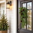 thumbnail image 2 of Clearance Gunhay Artificial Christmas Teardrop Swag, 30 Faux Pine Needles Teardrop Door Swag, Christmas Greenery Teardrop Wreath for Table Mantle Fireplace Decor, Solid Green, 2 of 7
