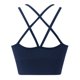 thumbnail image 3 of Tank Top Para Mujeres Workout Camiseta sin mangas de tirantes finos de verano para mujer con capa interior y prendas de vestir Sexy chica picante espalda corta Top con cojín en el (Blue, One Size), 3 of 4