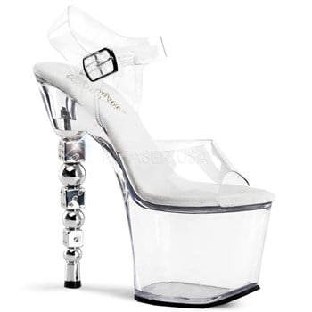 - DICE-708, Rhinestone Embellished Stacked Dice Sandal