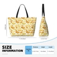 thumbnail image 2 of Large Beach Bags Water-resistant Sandproof - potato chips fries Cute Beach Tote Bags for Women with Zipper, 2 of 6