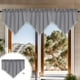 thumbnail image 1 of RKSTN blackout curtains Curtains Short Curtains Solid Color Curtains Triangular Curtains Household Curtains Small Curtains Through Rod Curtains, 1 of 8