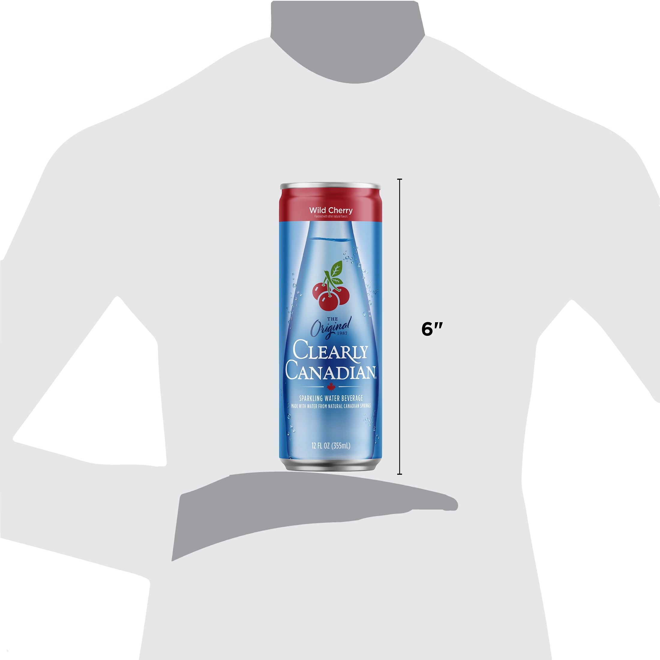 Clearly Canadian Wild Cherry Sparkling Water, 24-Pack 12 oz Cans