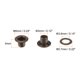 thumbnail image 2 of Kit de Ojales de Metal Unique Bargains 3mm 0.12 Ojal para Zapatos Ropa Cinturón Bolsa Bricolaje Bronce, 2 of 7