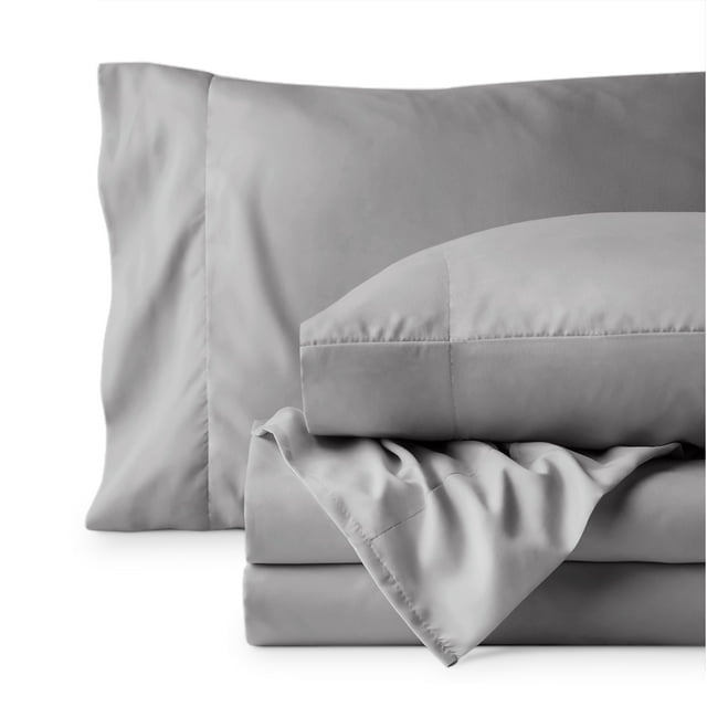 Ivy Union Microfiber Sheet Set - Breathable - Deep Pocket, King, Light Gray