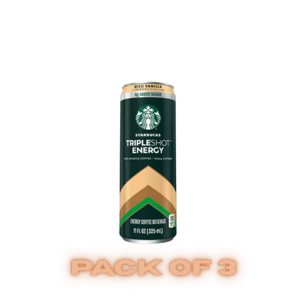 Starbucks Tripleshot Energy Coffee Beverage, Rich Vanilla, 11 fl oz Cans, 3 Pack
