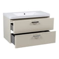 thumbnail image 5 of Modern Wall-Mounted Bathroom Vanity with Washbasin | Fiona Beige Matte Collection | Non-Toxic Fire-Resistant MDF-36"-Diamond Collection 24", 5 of 5