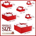 thumbnail image 2 of Cajas de regalo Nesting Chivertion, paquete de 6 con cinta de tapa, 6 tamaños, rojas, 2 of 6