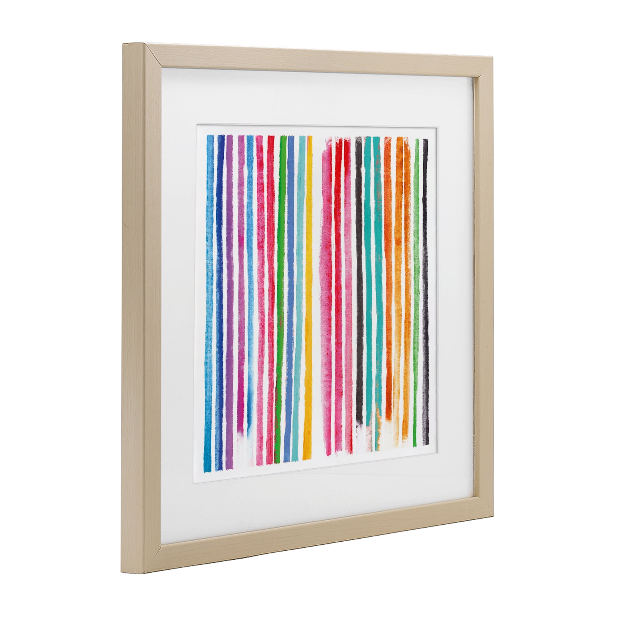 Stupell Industries Colorful Vertical Stripes Birch Framed Print Under Glass, design by Amber Sterling