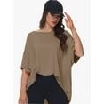 thumbnail image 5 of Women's Oversized T Shirts Summer Short Sleeve Loose Fit Casual Crewneck Plain Tops, 5 of 6