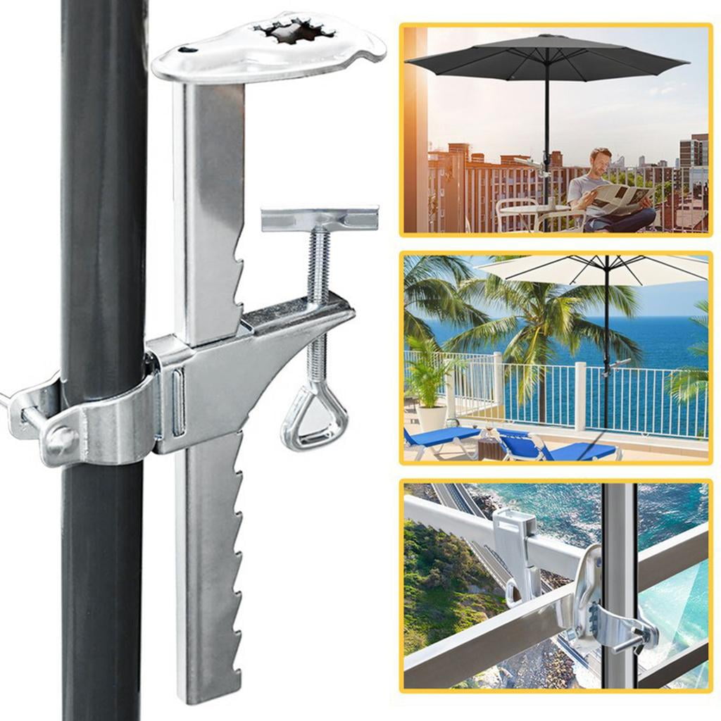 Heavy Duty Patio Umbrella Holder Bench Deck Umbrella Stand Clamp Holder