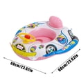 thumbnail image 3 of Baby Swimming Float Seat Inflatable Baby Pool Float Car Style Baby Swimming Ring with Steering Wheel Backrest Toddler Pool Float Age 1 to 4 Years 1PC, Blue, 3 of 8