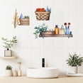 thumbnail image 4 of Towel Shelf Wall Stickers Bathroom Restroom Toilet Art Home Decoration Removable Peel and Stick Wall Stickers for Bedroom Restroom Toilet Decor 90x39cm Colorful, 4 of 7